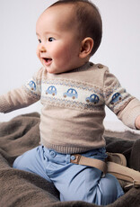 Mayoral Mocha Sweater w/Car Print