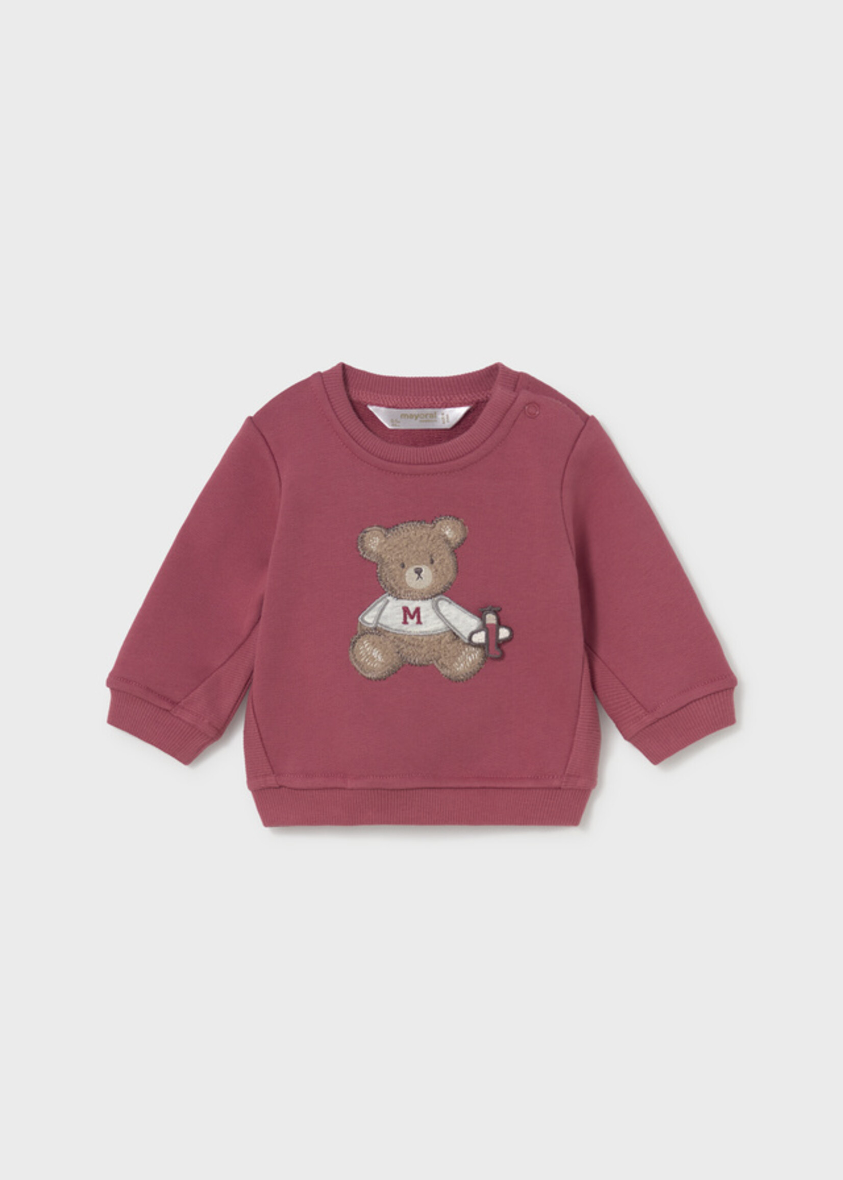 Mayoral Boys Pullover w/Bear Applique Plum