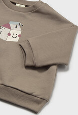 Mayoral Boys Milk Print Pullover Mocha