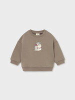 Mayoral Boys Milk Print Pullover Mocha