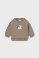 Mayoral Boys Milk Print Pullover Mocha