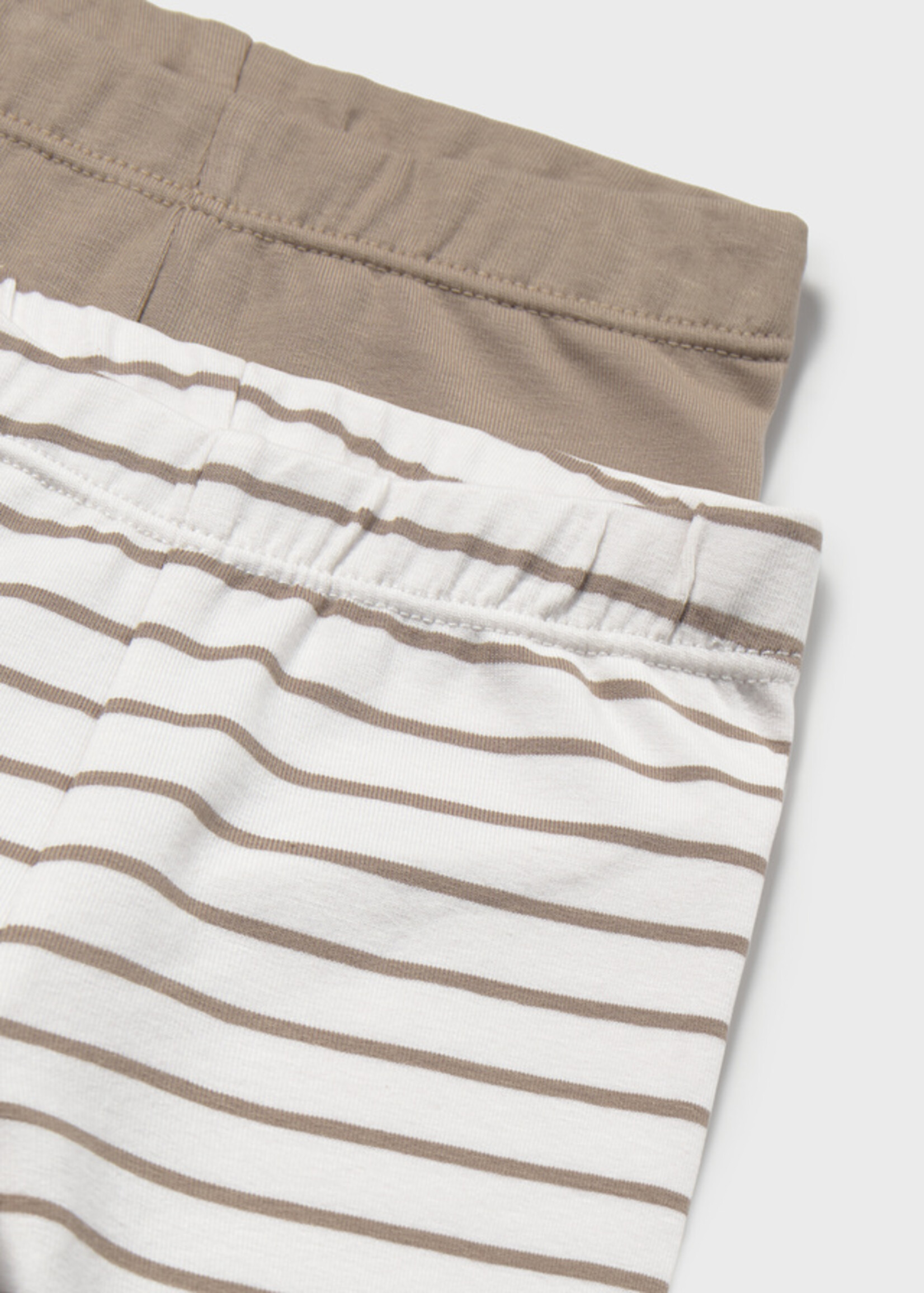Mayoral Infant Leggings Tan White Stripe