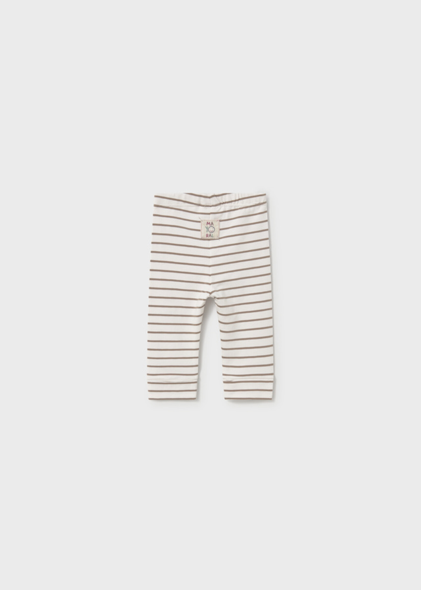 Mayoral Infant Leggings Tan White Stripe