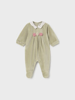 Mayoral Velour Collared Footie Bayleaf