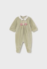 Mayoral Velour Collared Footie Bayleaf