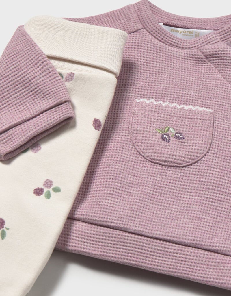 Mayoral Baby Girl Mauve Top Legging Set