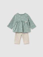 Mayoral Pastel Top w/Tan Leggings Set