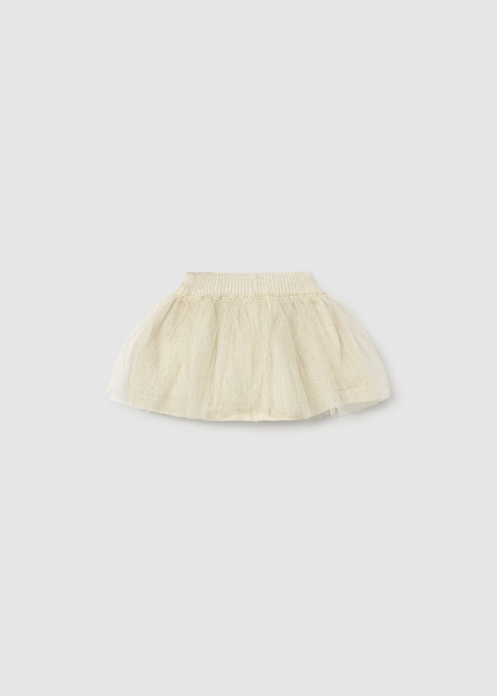 Mayoral 3 pc Tulle Knit Skirt Set Champange