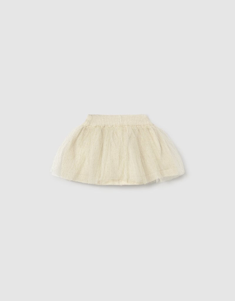 Mayoral 3 pc Tulle Knit Skirt Set Champange