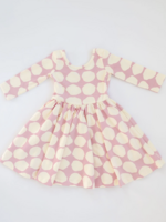 Good Apples Kids 3/4 Sleeve Twirl Dress Pink Pebble