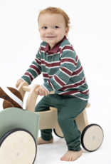 Angel Dear Rugby Stripe Green L/S Polo and Jogger