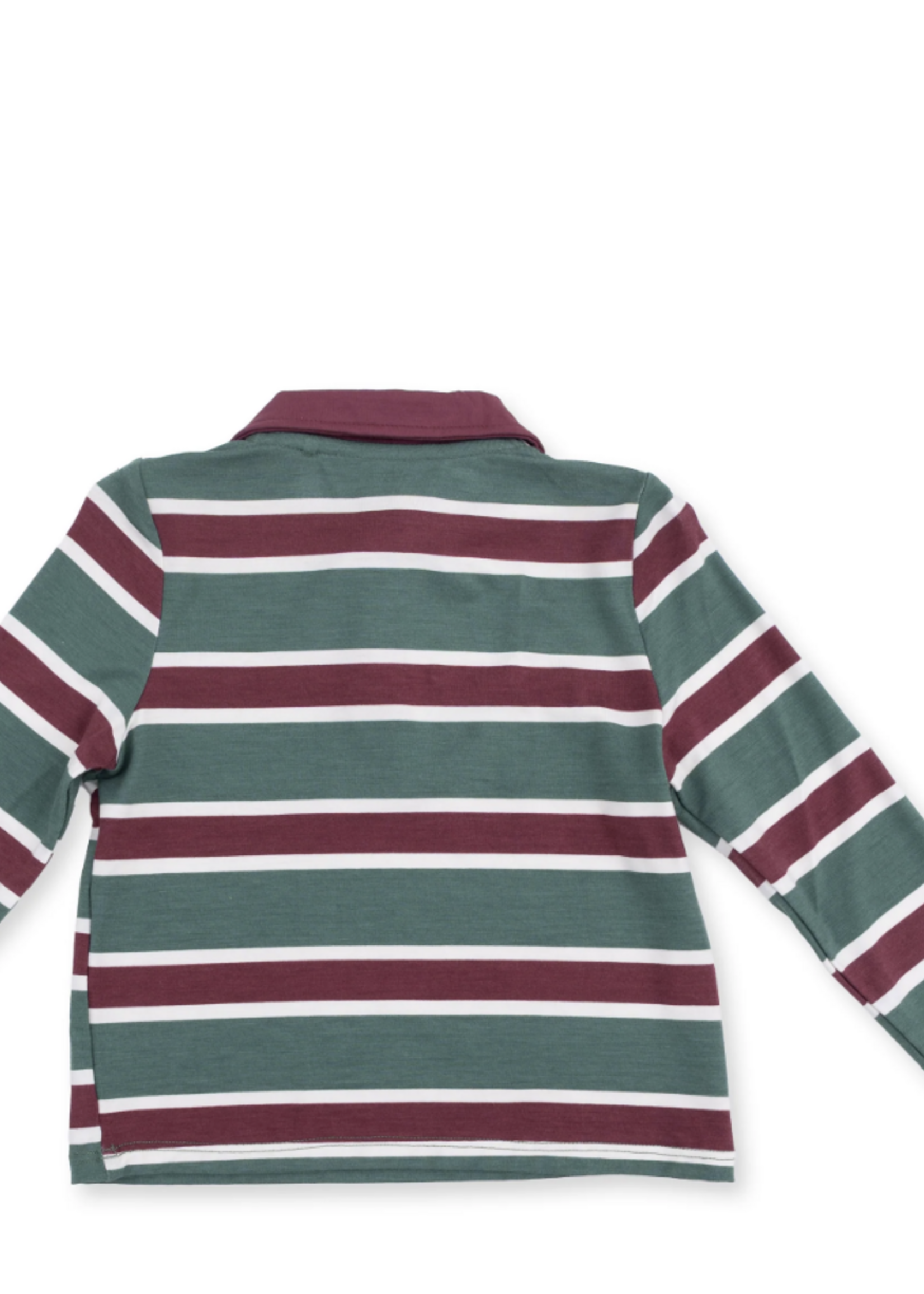 Angel Dear Rugby Stripe Green L/S Polo and Jogger