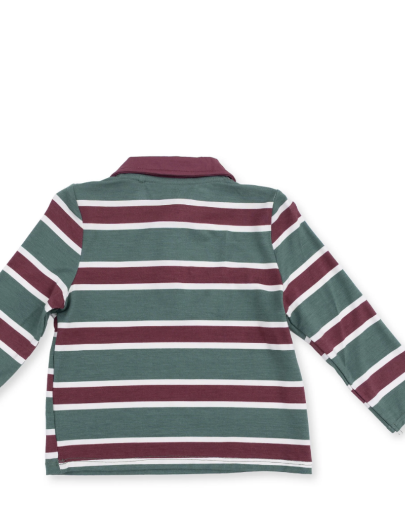 Angel Dear Rugby Stripe Green L/S Polo and Jogger
