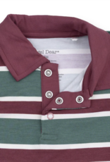 Angel Dear Rugby Stripe Green L/S Polo and Jogger