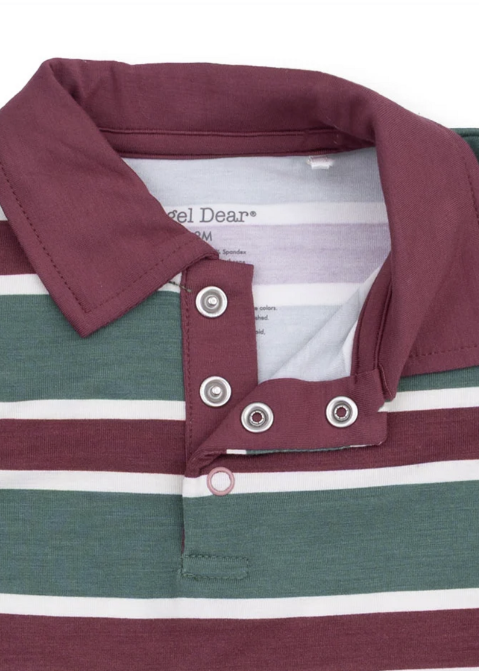 Angel Dear Rugby Stripe Green L/S Polo and Jogger