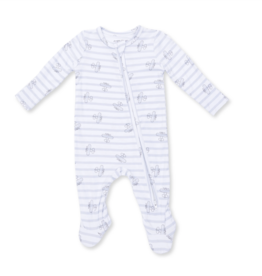 Angel Dear Airplane Stripe 2 Way Zipper Footie