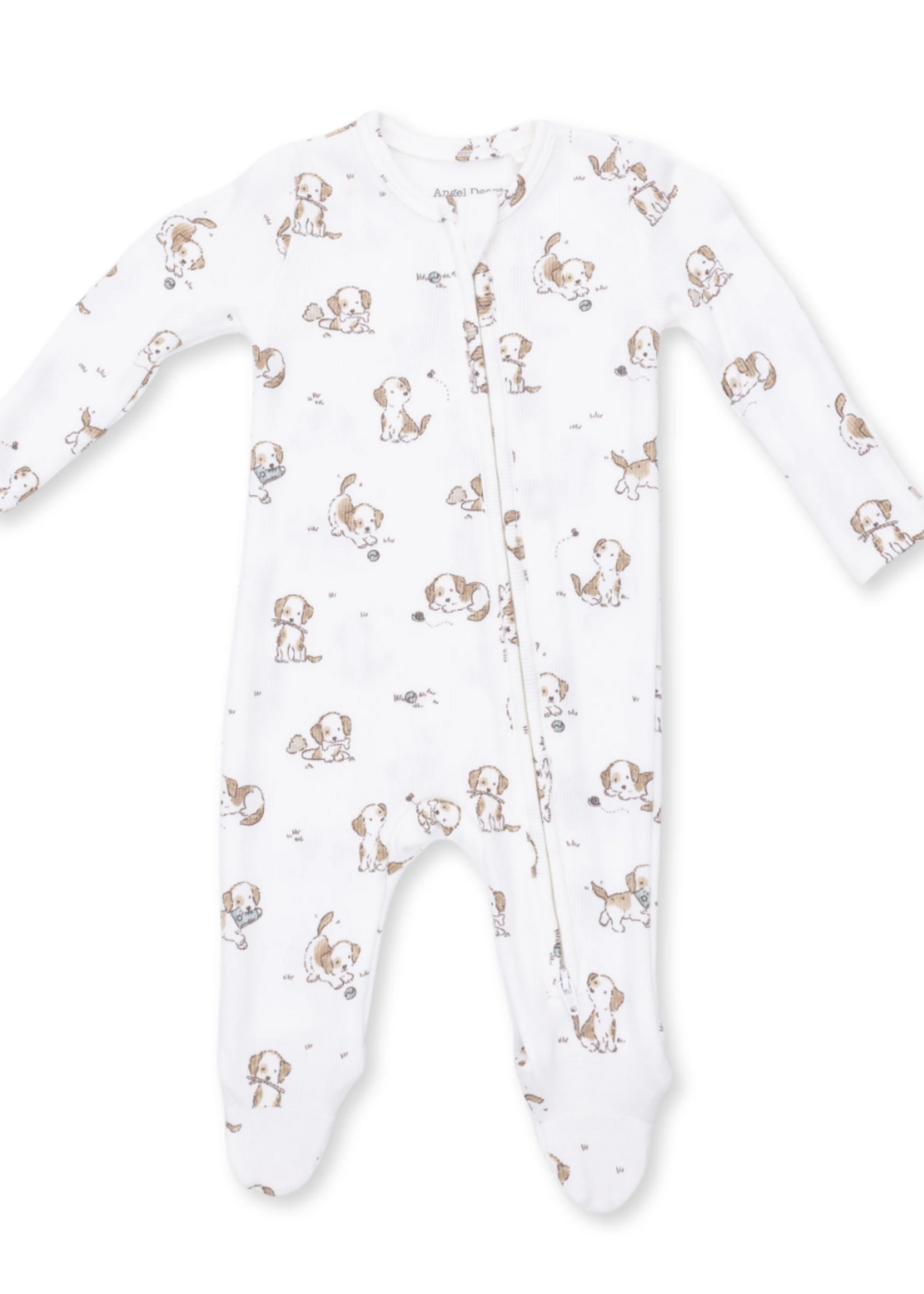 Angel Dear Explorer Puppy Blue 2 Way Zipper Footie