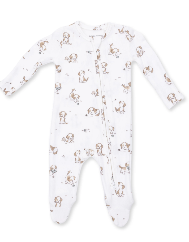 Angel Dear Explorer Puppy Blue 2 Way Zipper Footie
