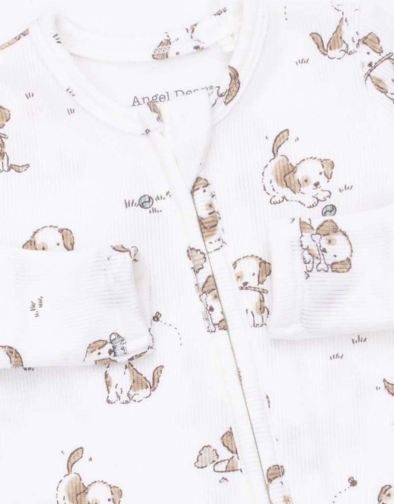 Angel Dear Explorer Puppy Blue 2 Way Zipper Footie