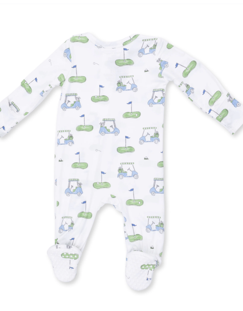 Angel Dear Golf Carts Blue 2 Way Zipper Footie