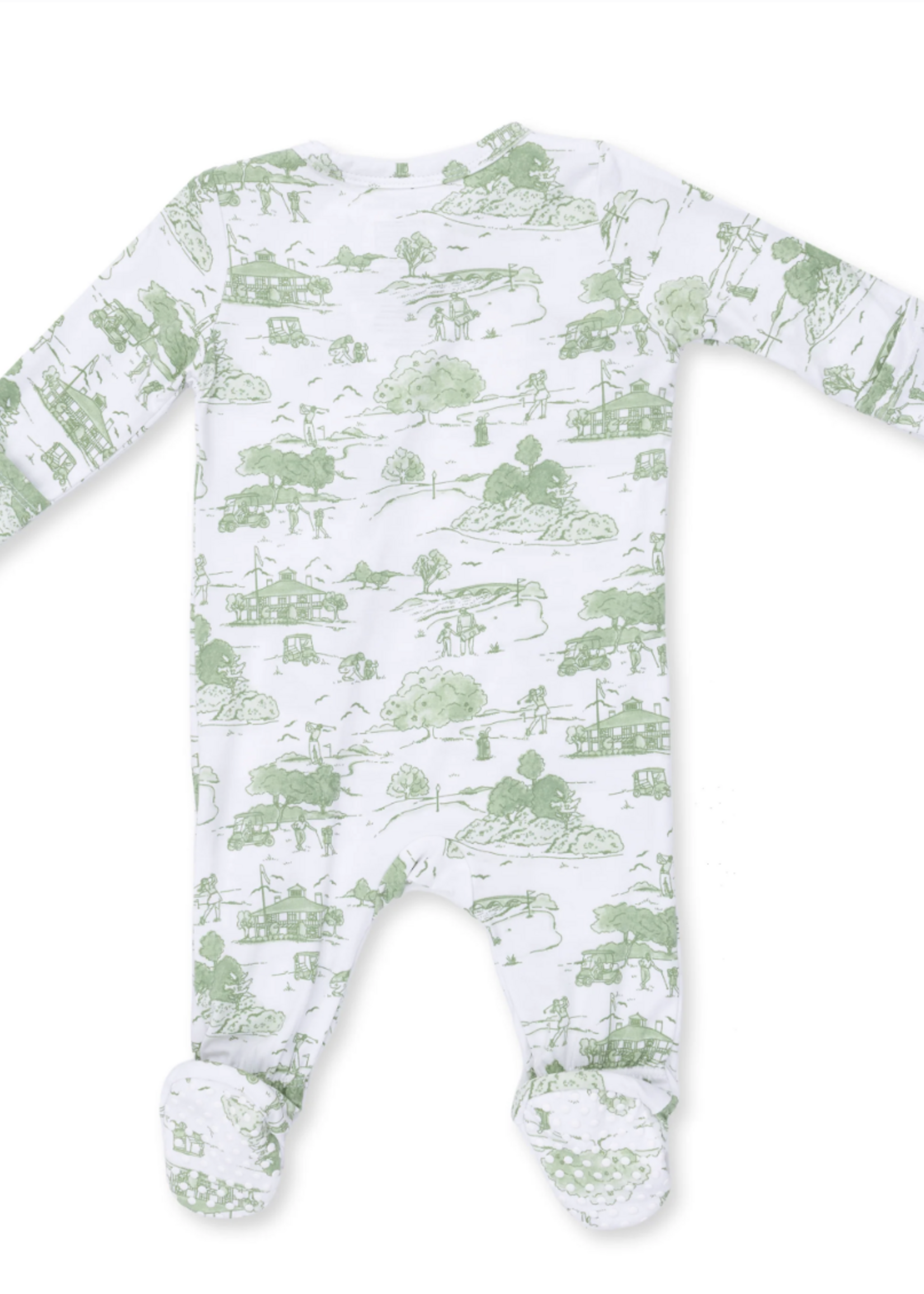 Angel Dear Golf Toile Green 2 Way Zipper Footie