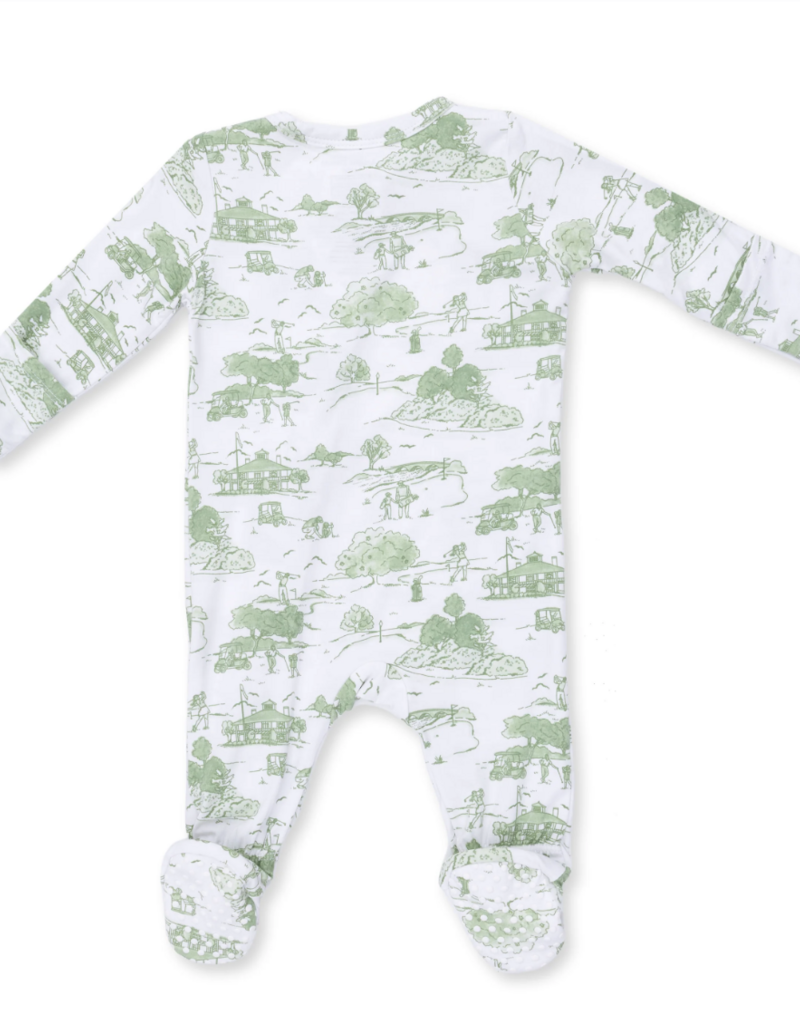Angel Dear Golf Toile Green 2 Way Zipper Footie