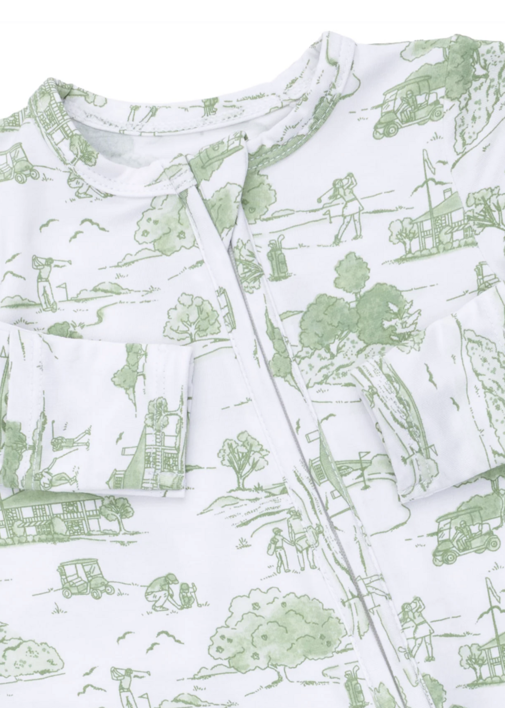 Angel Dear Golf Toile Green 2 Way Zipper Footie