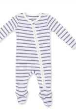 Angel Dear Vintage Stripe Blue 2 Way Zipper Footie