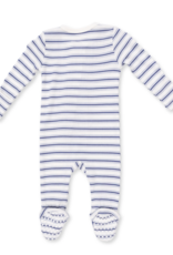 Angel Dear Vintage Stripe Blue 2 Way Zipper Footie