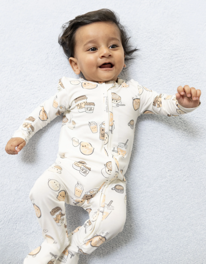 Angel Dear Love you A Latte 2 Way Zipper Footie