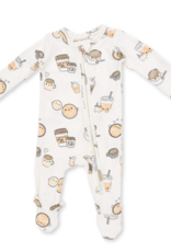 Angel Dear Love you A Latte 2 Way Zipper Footie