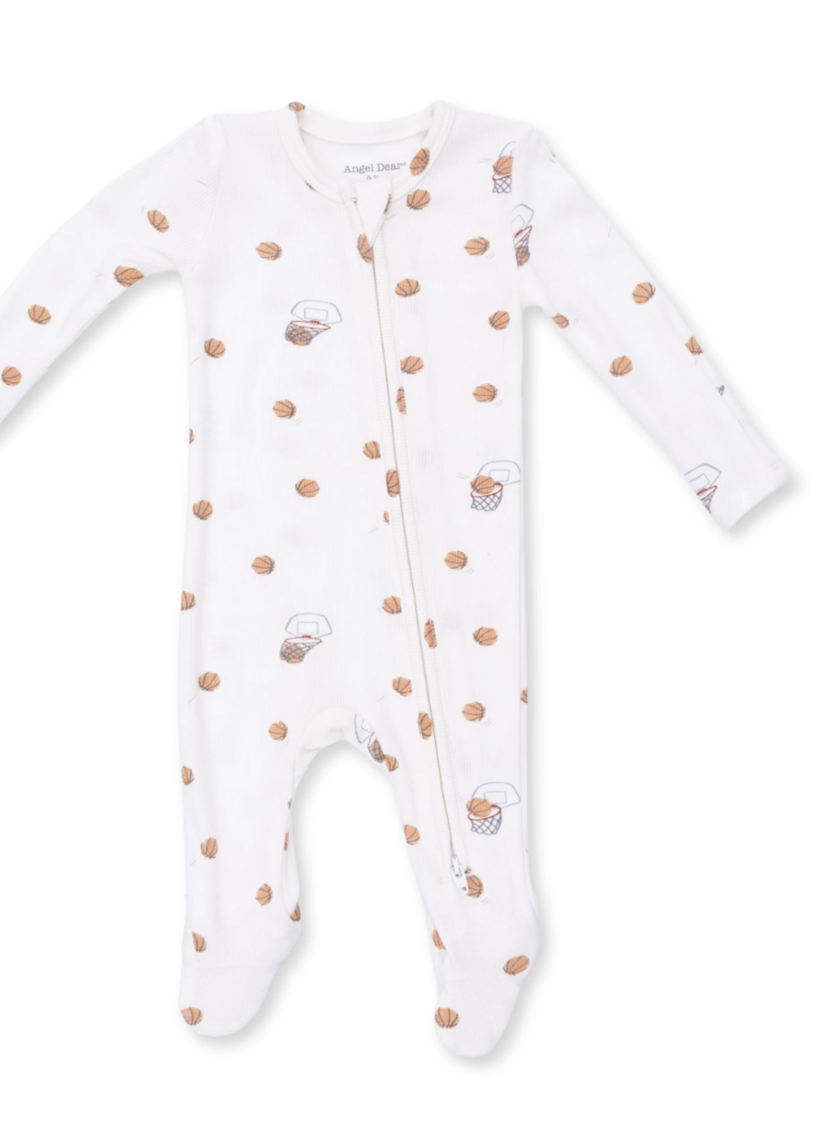 Angel Dear Mini Basketballs 2 Way Zipper Footie