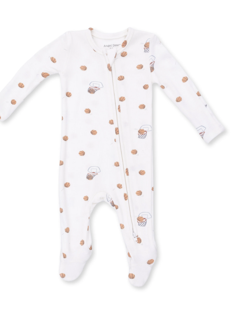 Angel Dear Mini Basketballs 2 Way Zipper Footie