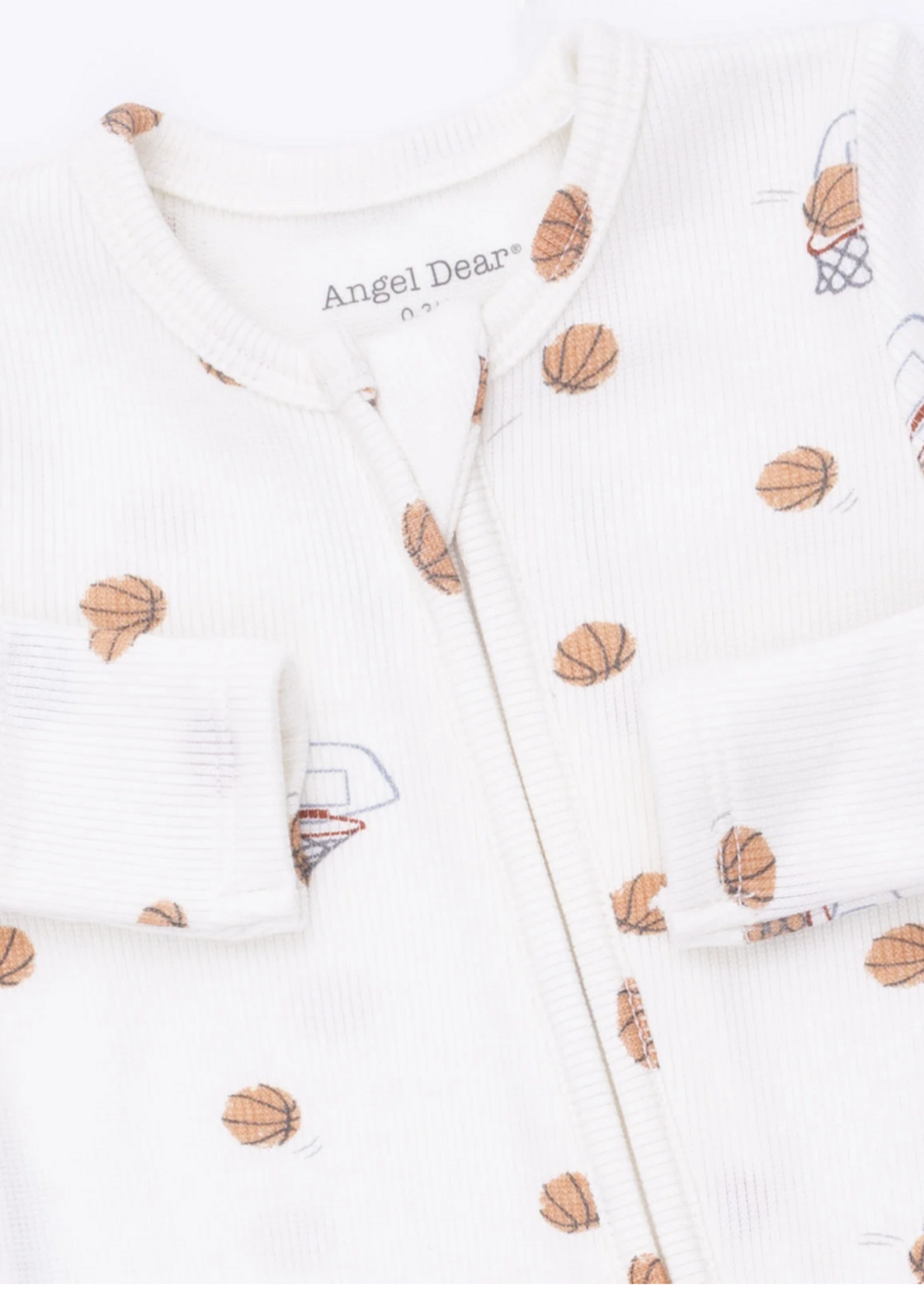 Angel Dear Mini Basketballs 2 Way Zipper Footie