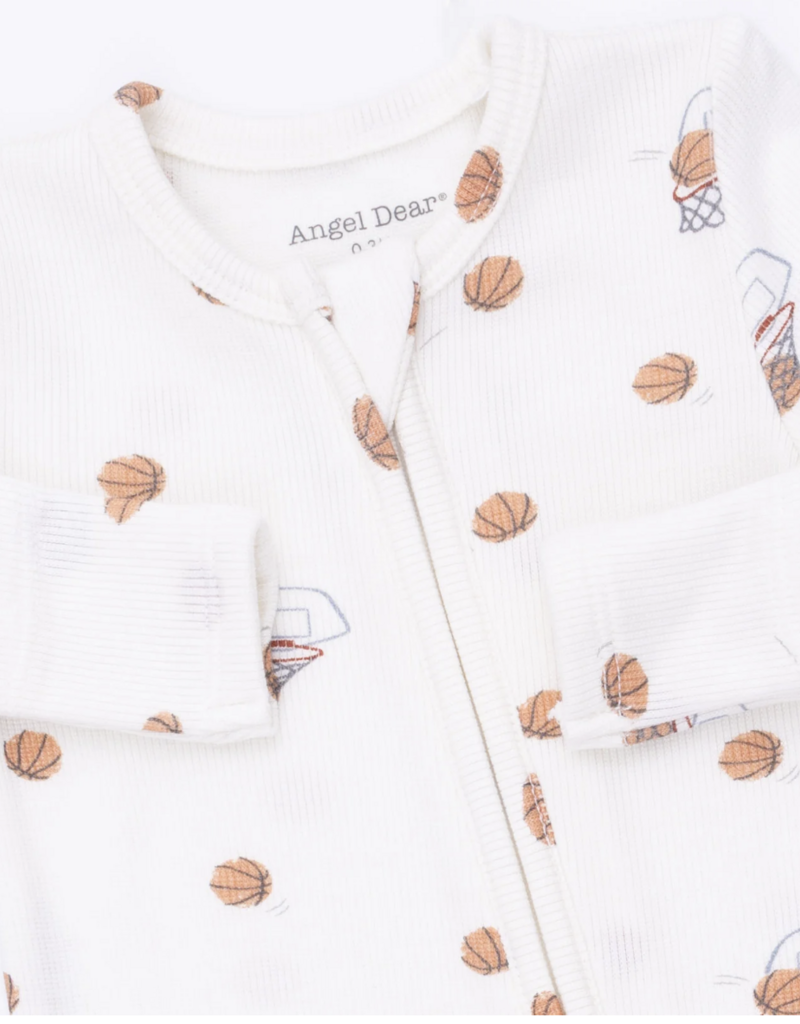Angel Dear Mini Basketballs 2 Way Zipper Footie