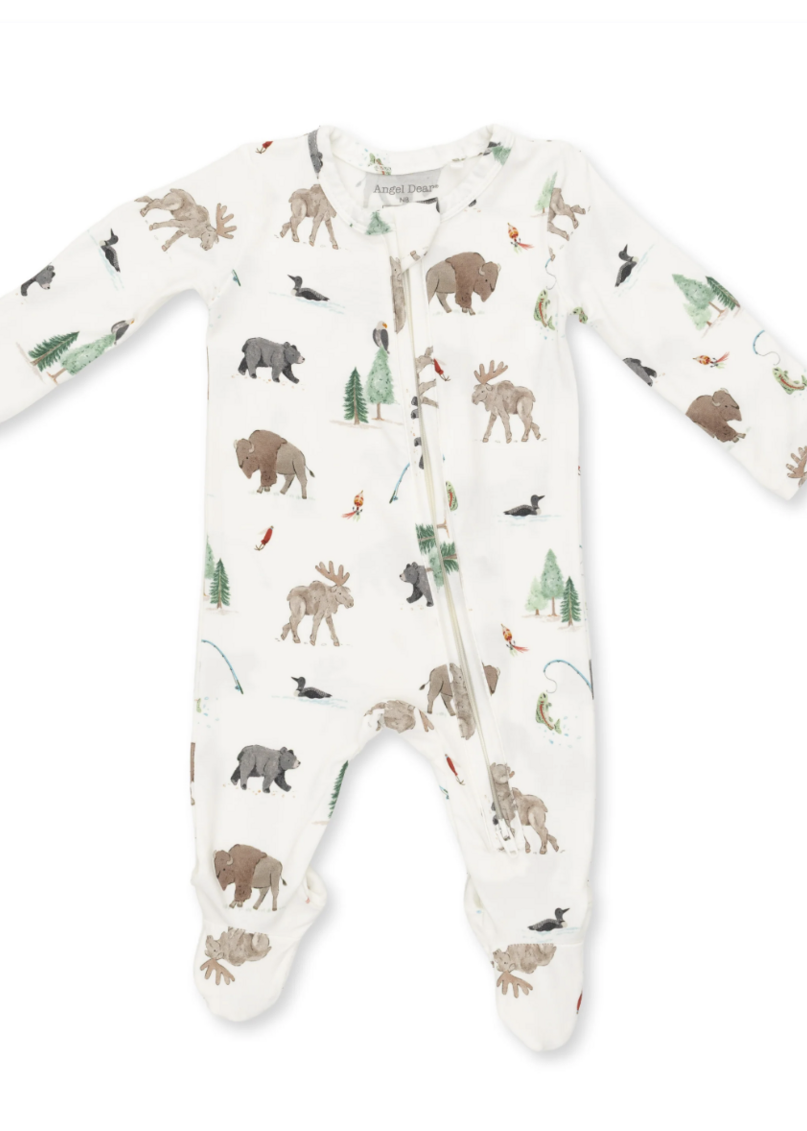 Angel Dear Northern Woodland Animals 2 Way Zipper Footie