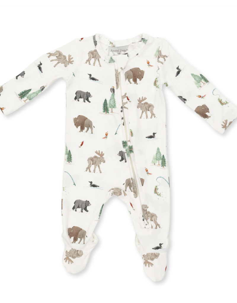 Angel Dear Northern Woodland Animals 2 Way Zipper Footie