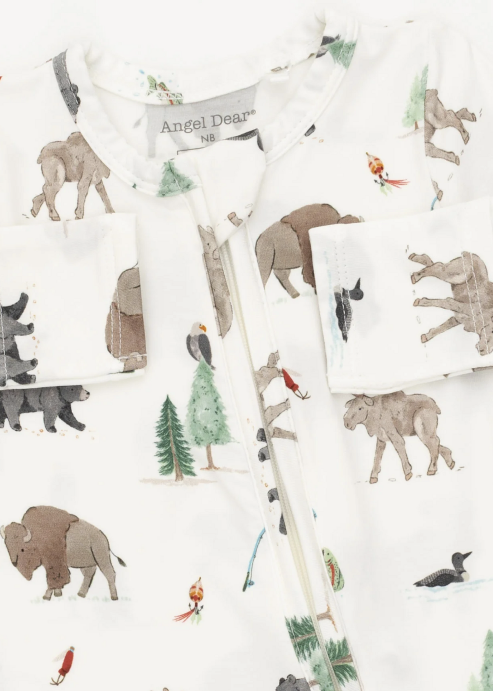 Angel Dear Northern Woodland Animals 2 Way Zipper Footie