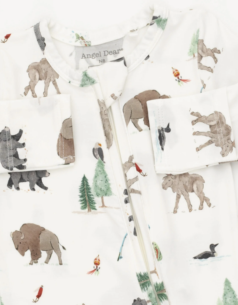 Angel Dear Northern Woodland Animals 2 Way Zipper Footie