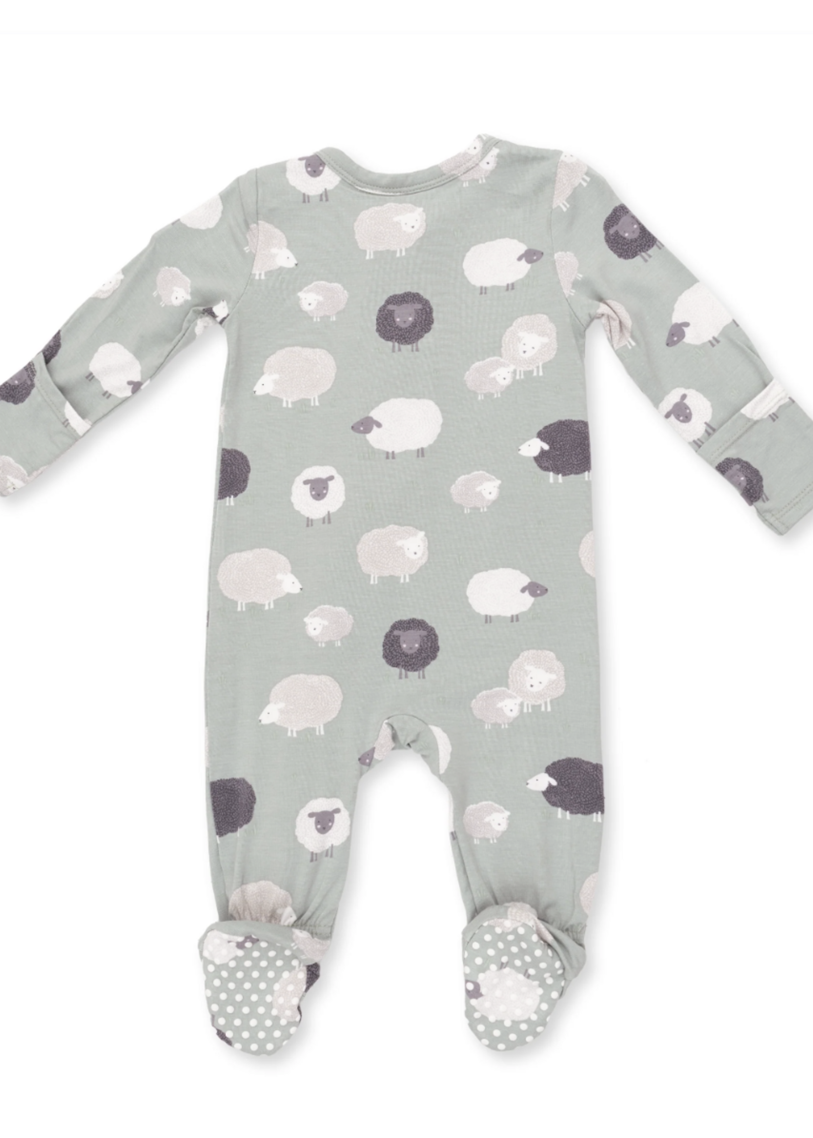 Angel Dear Black Sheep 2 Way Zipper Footie