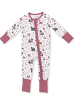 Angel Dear Southern Woodland Animals Pink Convertible Romper