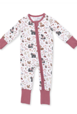 Angel Dear Southern Woodland Animals Pink Convertible Romper