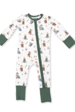 Angel Dear Winter Sports Dogs Green Convertible Romper