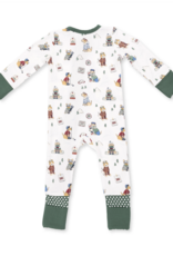 Angel Dear Winter Sports Dogs Green Convertible Romper