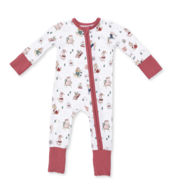 Angel Dear Winter Sports Dogs Pink Convertible Romper