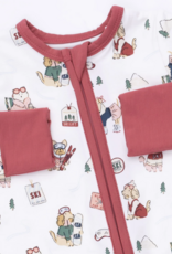 Angel Dear Winter Sports Dogs Pink Convertible Romper