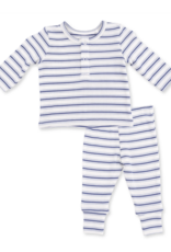 Angel Dear Vintage Stripe Blue L/S Henley Play Set