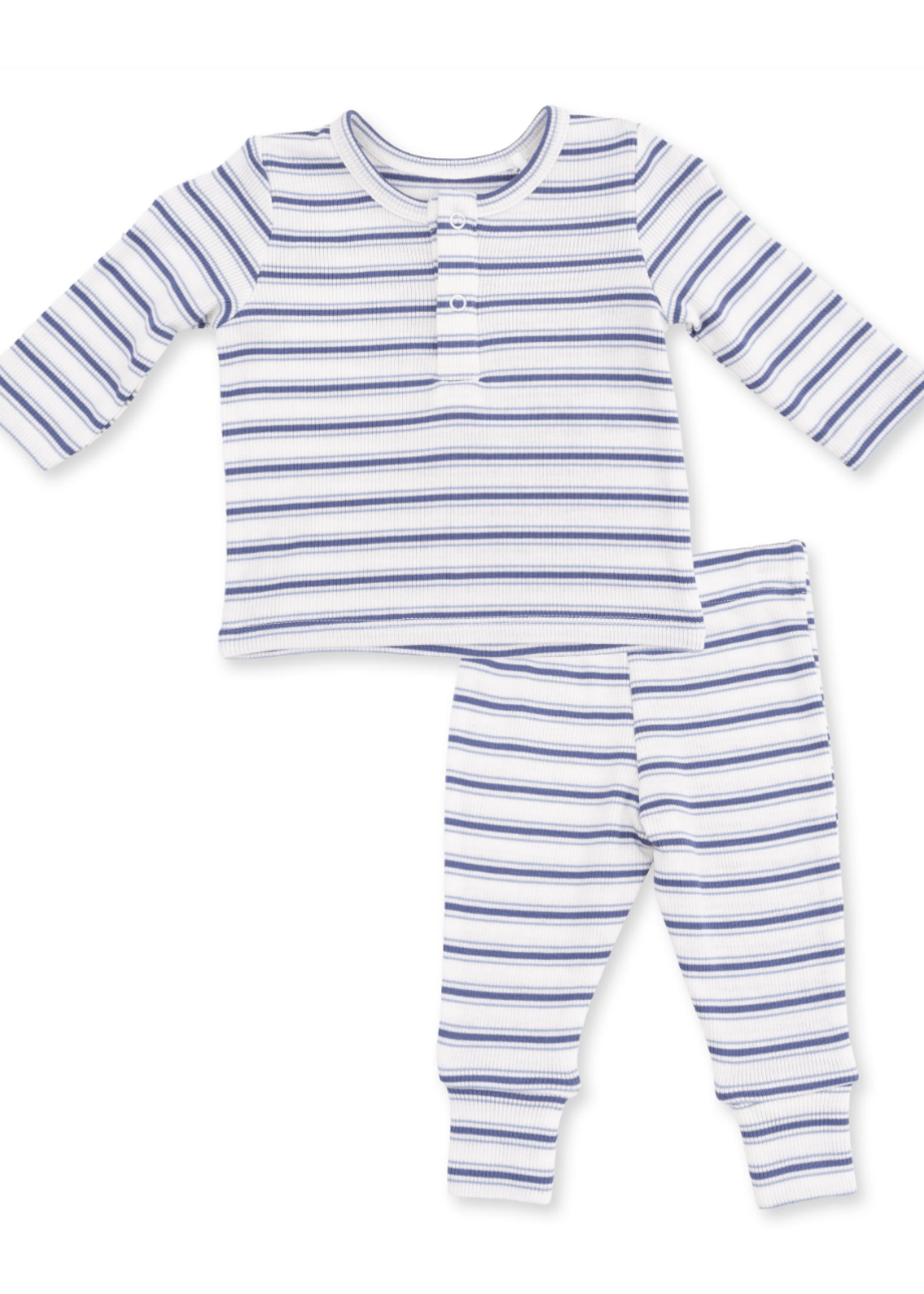 Angel Dear Vintage Stripe Blue L/S Henley Play Set