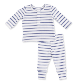 Angel Dear Vintage Stripe Blue L/S Henley Play Set