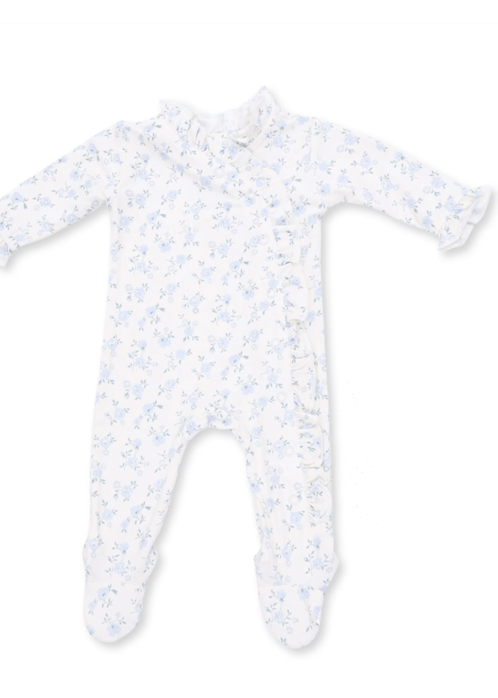 Angel Dear Rose Briar Kimono Ruffle Snap Footie